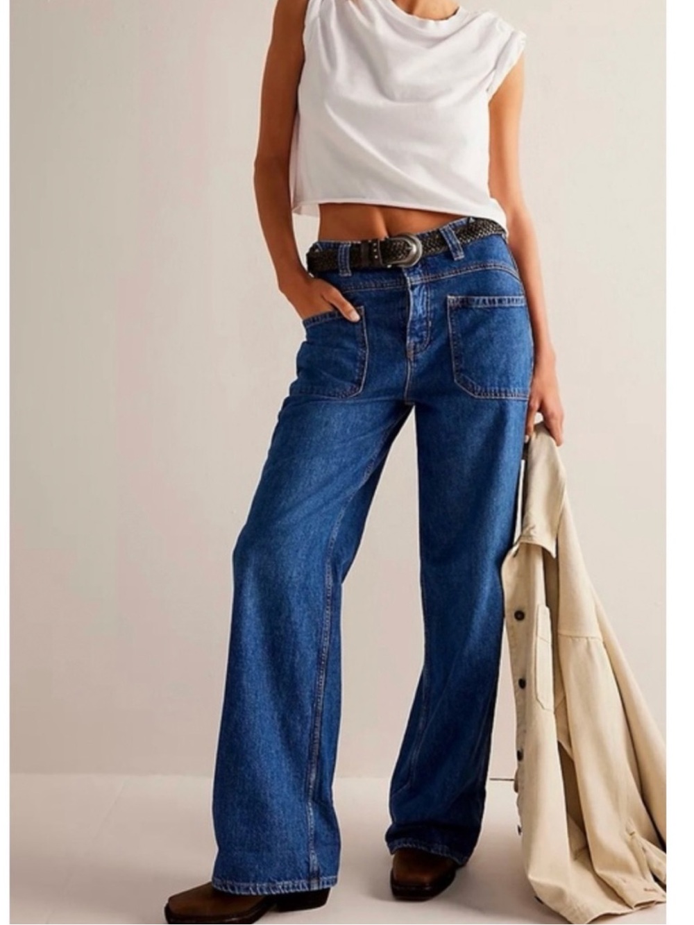 Free People We The Free Palmer Relaxed Cuff Jeans in Size 29